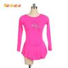 Girls Women Figure Skating Performance Dress Competition Costume Nylon Spandex Skirt Stage Outfit