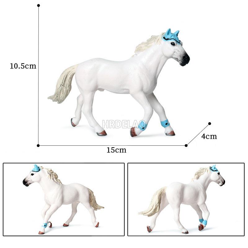 Zwierzęta Gospodarskie Model Konia Akcja Appaloosa Harvard Hanoverski Clydesdale Quarter Koń Arabski Figurki Jeździeckie Zabawki dla Dzieci