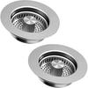 3 In 1 Sink Strainer Stopper - Kitchen Sink Stopper with Upgraded Bigger Basket, 304 Stainless Steel Anti-Clogging Drain Strainer for US Kitchen