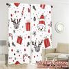 2pcs,Curtains Cute Christmas Rudolph Hat Gift (3) Modern Modern Curtains Durable Polyester Curtains Versatile All Use for
