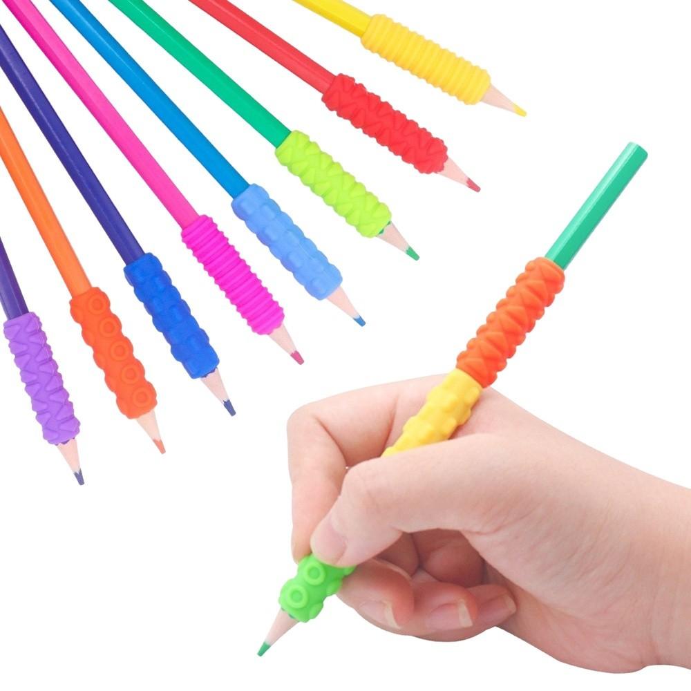 Ergonomic Writing Aid Pencil Holder Grip Soft Silicone Pen Holder Grips Creative Pen Grips  Student
