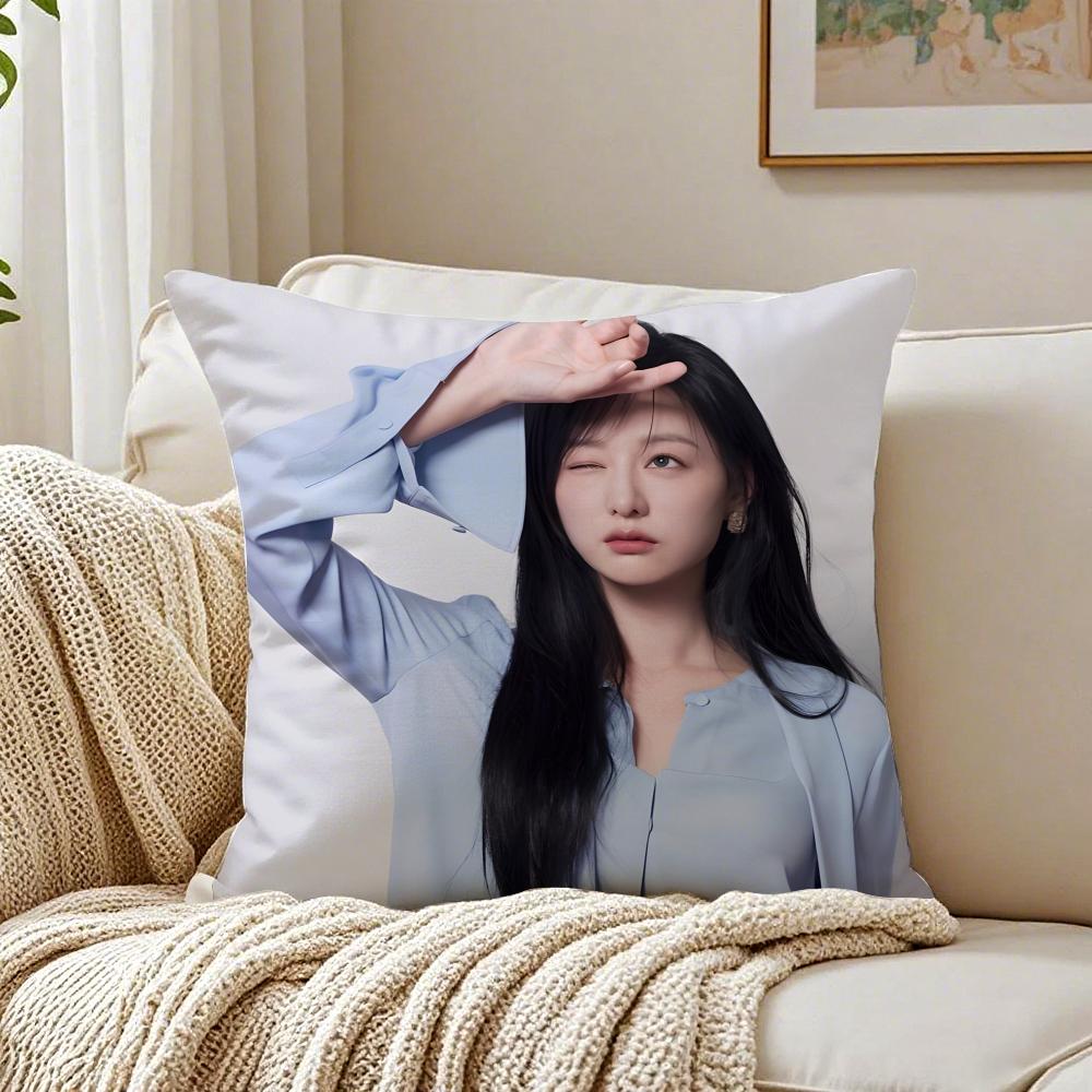 Kim Ji Won Queen of Tears Cushion Cover Linen Minimalist Soft for Sofa Bed Home Room Decor