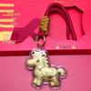 2026 Year of the Horse Pure Gold 999 Keychain Pendant - Golden Bag Charm New Year Gift