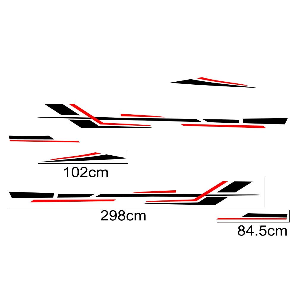 6Pcs Motorhome Stripes Vinyl Stickers For Camper Van Horsebox Caravan RV Auto Tuning Accessories Graphics Car Decoration Decals