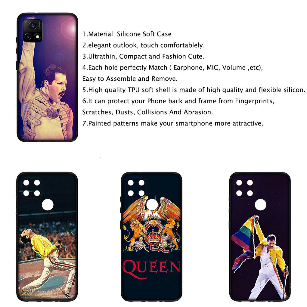 Hülle für iPhone 16 15 Xiaomi Redmi Note 14 13 12 11 Pro Max X 8 9 16e Samsung Galaxy S25 S24 S23 Moto A4 OPPO Huawei Queen Freddie Mercury Handyhülle
