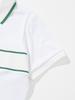 20TH HOLE Women'S Ribbed Yokko Short Sleeve Collared T-Shirt [White]