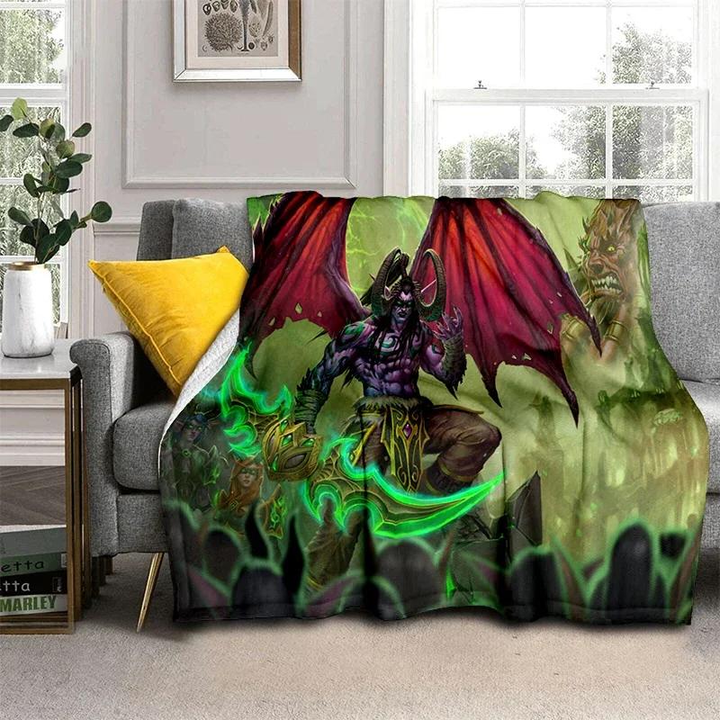 3D World Warcraft Super Burning Beauty Printed Blanket Creativity Super Soft Flannel Is Suitable For Sofa Or Bed Yoga Blanket