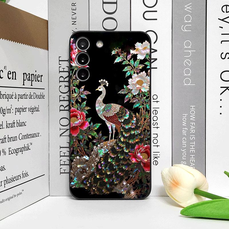 Chinese Style Cartoon Animal Marble Texture Phone Case for Samsung Galaxy S26 S25 S24+ S23 Ultra S22 Plus S20 S21 FE Soft Cover