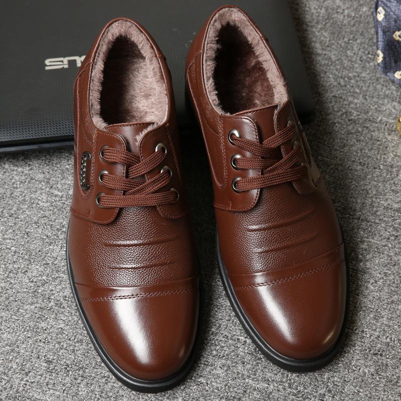 Hy [primo strato pelle bovina] scarpe in pelle da uomo scarpe da uomo scarpe formali casual primavera e autunno business pelle traspirante calde cotone da uomo
