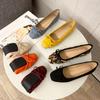 Fashion Big Size 34-43 Women Round Toe Shoes Soft Foldable Flats Ladies Bowtie Loafers Nubuck Leather Moccasin Femmes Roll-Up Ballerinas
