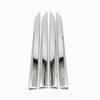 4Pcs Stainless Steel Car SUV Front Side Fender Cover Trims Door Dagger Emblem