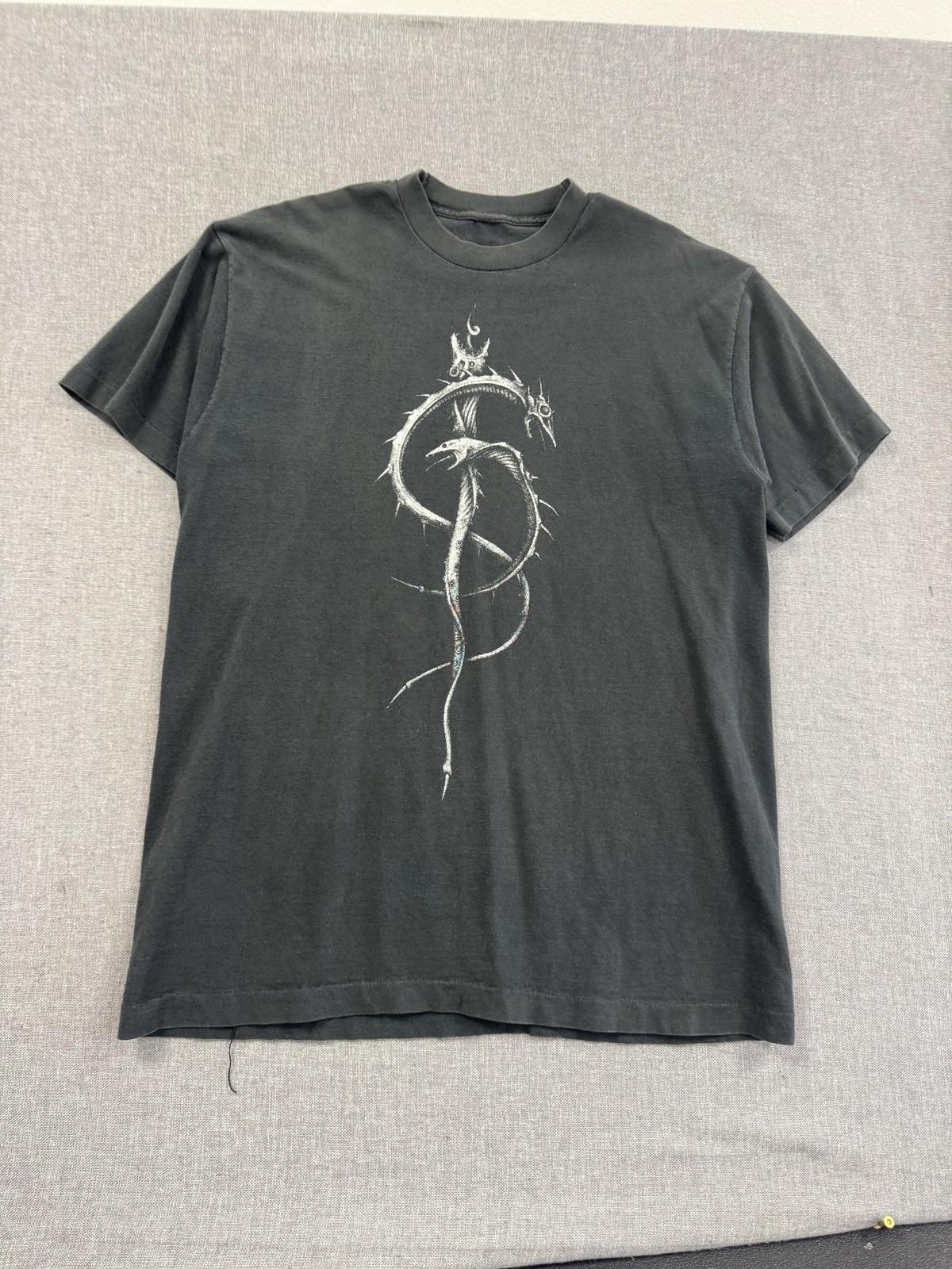 Vintage 1992 Skinny Puppy Last Rights Tour Mens XL Faded Black Band Tee Unisex T-Shirt XXXL
