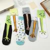 5 Paar Cartoon Lustige Froschsocken Druck Zehe Kuh lustig Kurze Socken Hühnerpfoten Socken Cosplay Requisiten