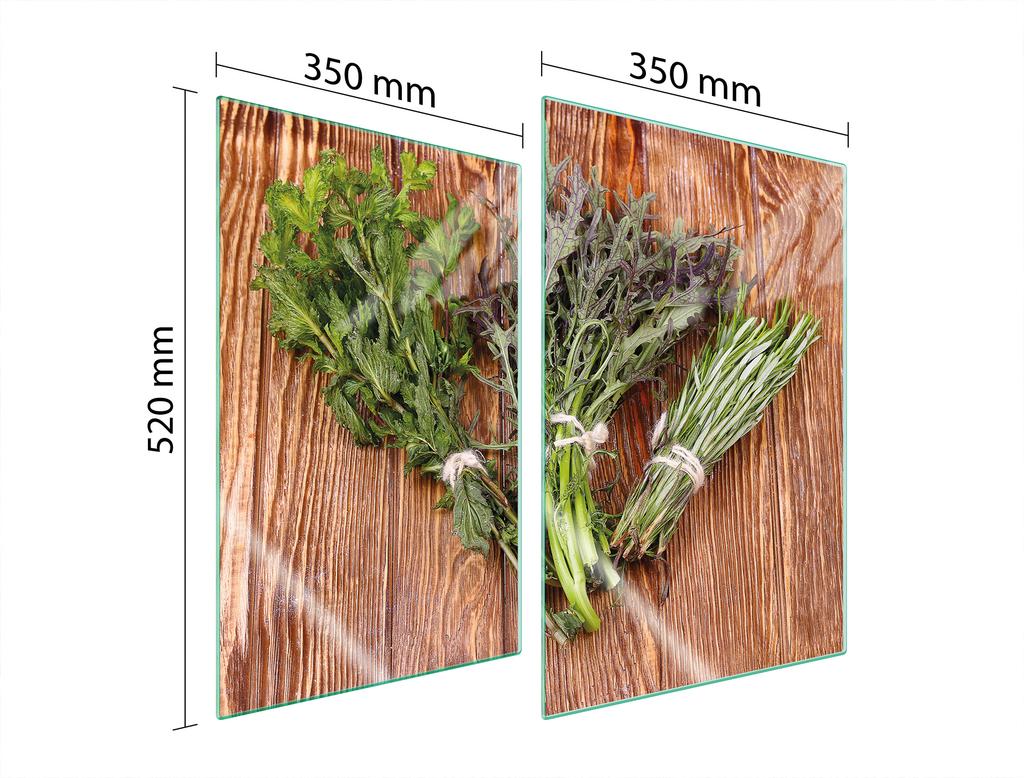 SZKLANA PŁYTA OCHRONNA DO KUCHNI 2x35x52 ROZMARYN