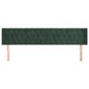 VidaXL Tête de lit avec oreilles Vert foncé 203x16x78-88 cm Velours3119173