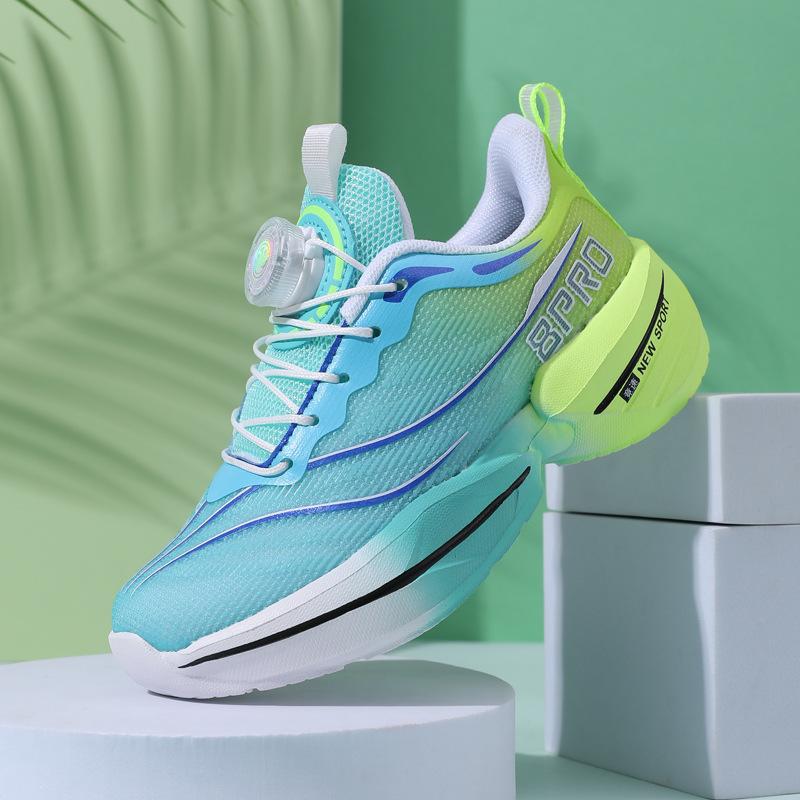 Boys' Red Rabbit 8PRO Running Shoes Spring New Soft-soled Shock-absorbing Children's Sports Shoes Student Racing Breathable Button Shoes