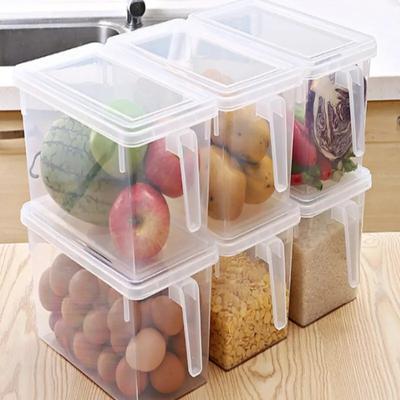 1pc Clear Food Storage Box Food Storage Container with Lid Plastic Kitchen and Pantry Organization Canisters Containers