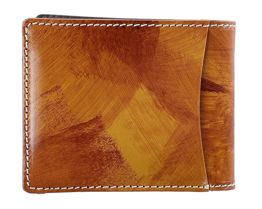 Takeo Kikuchi Bifold Genuine Hand 3071 Men's Wallet, Leather, Leather, Camel,
