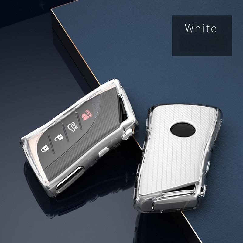 Carbon style TPU Key Cover Key Case For Lexus ES300h ES350 ES200 ES260 LS350 LS500h 2018 2019 2020 Fob Key Car-Styling