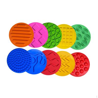 10 Pieces Sensory Discs Mat Circles Portable Small Mats Pads for Children