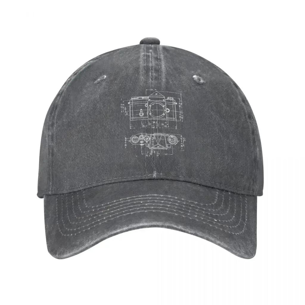 Camera Patent Shirt For Photographer Baseball Caps Unisex Women Distressed Denim Snapback Cap Outdoor Unstructured Soft Caps Hat