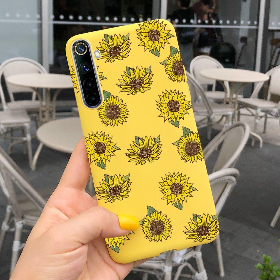 For Realme 6 6 Pro Case Cute Milk Cow Flower Patterns Soft Back Cover For OPPO Realme 6 6S 6Pro RMX2061 Coque Funda Realme6 Capa