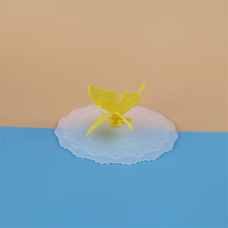 Creative Silicone Butterfly Lid, Transparent Lace Cup Lid, Dust-proof Silicone Lid