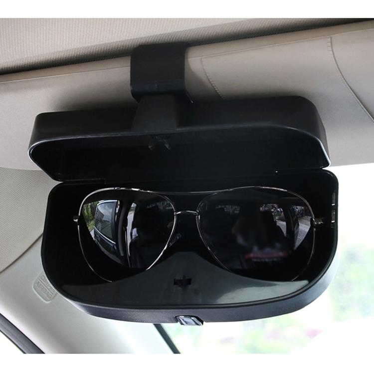 Car Multi-functional Glasses Case Sunglasses Box with Card Slot, Flat Style
