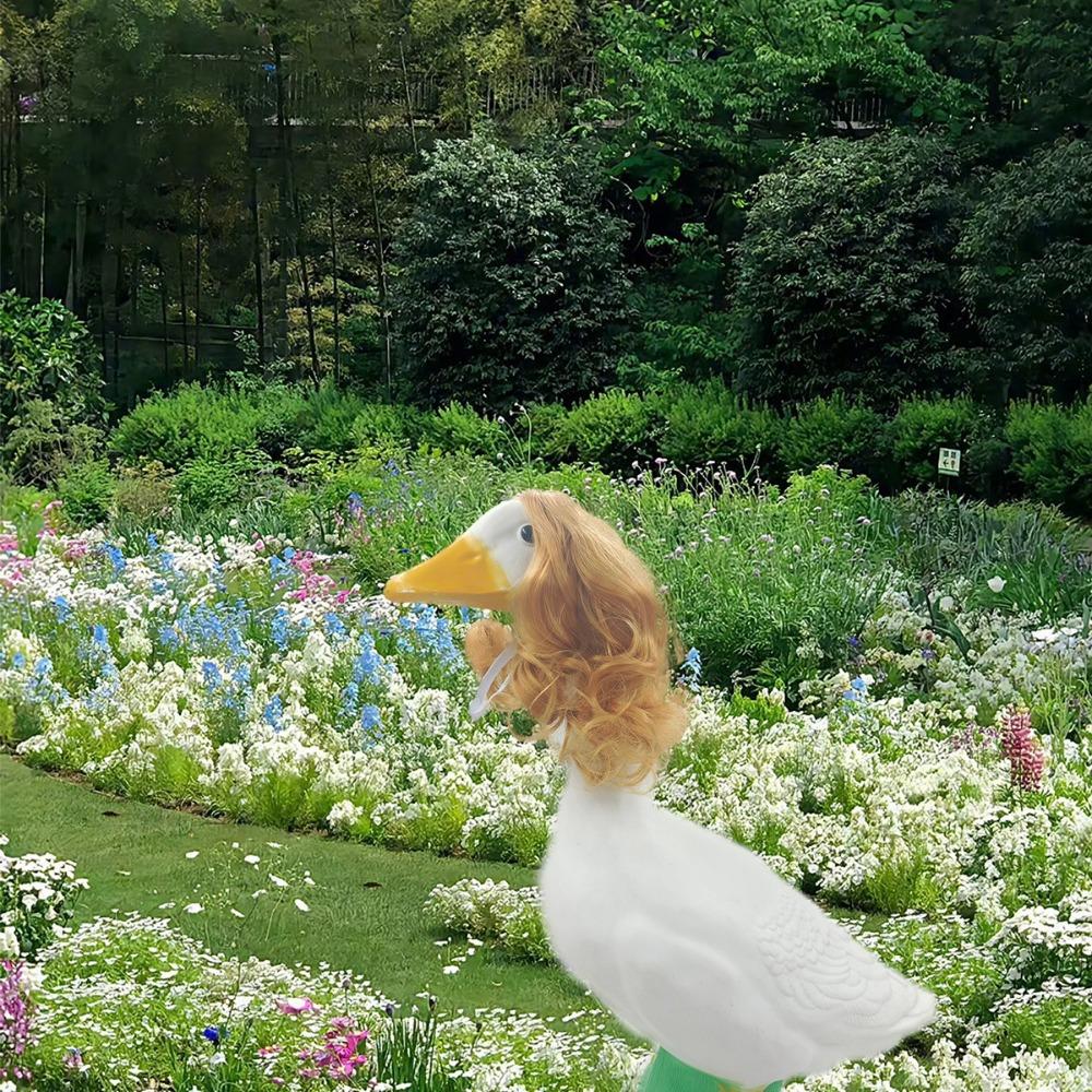 Porch Goose Outfit Gooses Hairpiece Photography Gooses Headwears Fun Pet Wigs  Goosey Decoration
