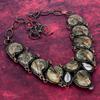 Collier Fossil d'Ammonite Fil de Cuivre Enroulé Bijoux en Pierre de Lune Collier Réglable