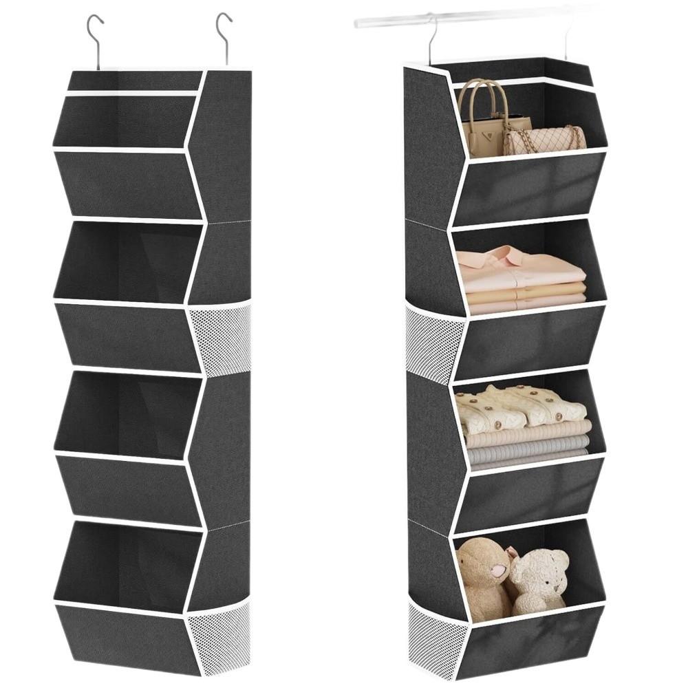 4 Tier Closet Storage Shelf Anti-Sagging Storage Bin Durable Clothes Storage Organizer Bedroom