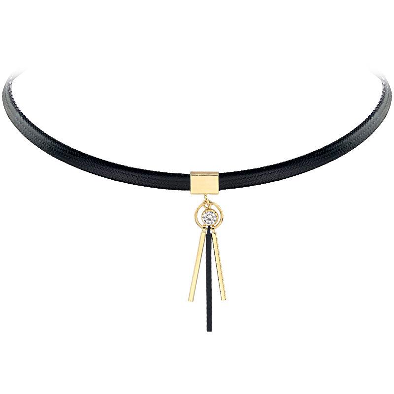 Choker, šperk na krk, řetízek na krk, krátký řetízek na klíční kost, náhrdelník, jednoduchá korejská verze pro ženy, univerzální límec, řemínek na krk.