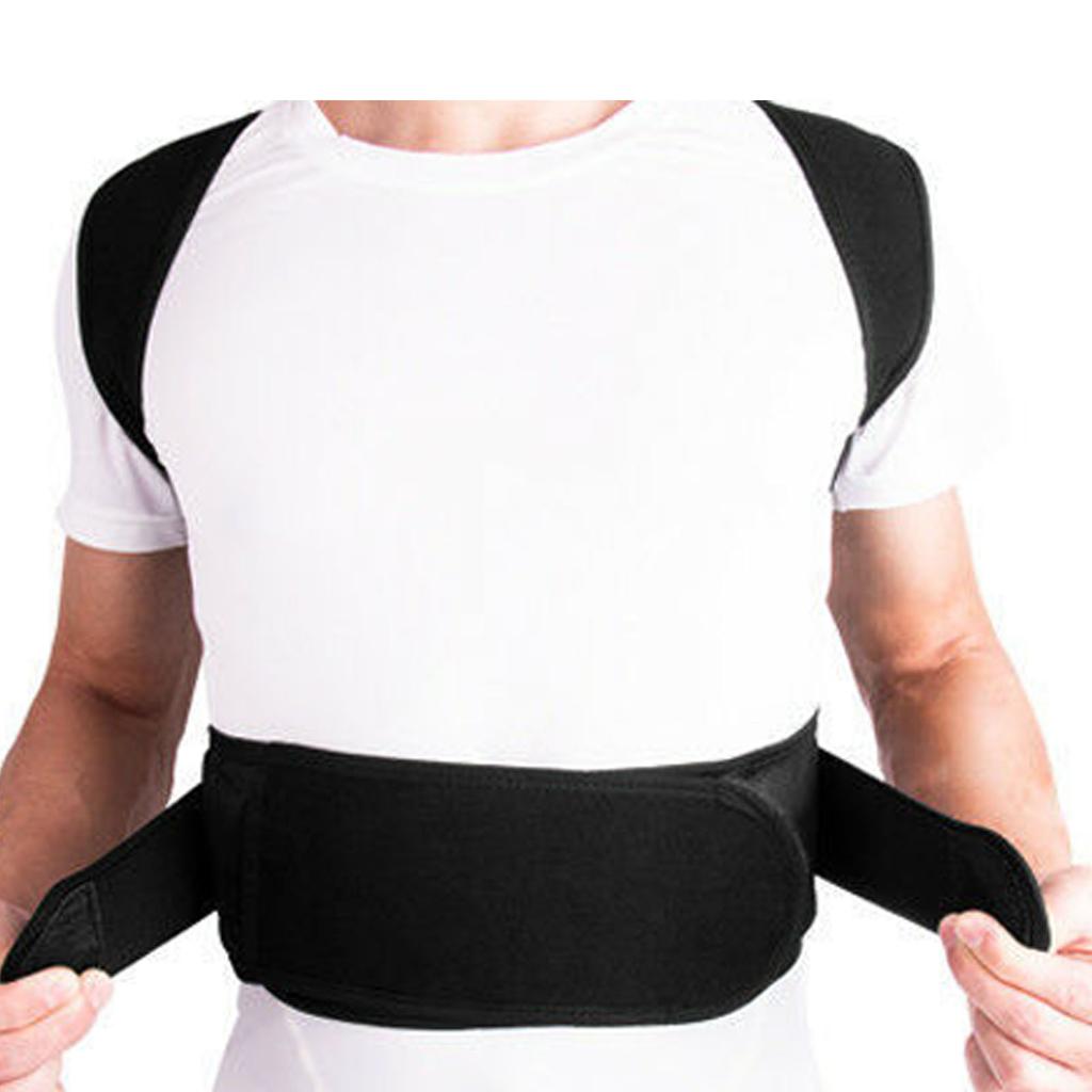 Posture Corrector Lightweight Breathable Back Brace Back Straightener for Women Men Black XL
