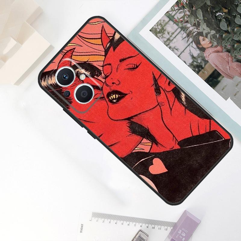 Aesthetic Devil Woman Bad Girl Case For OPPO Reno 8 7 6 5 4 Lite 10 Pro 11F 4Z 5Z 8T OPPO Find X2 X3 X5 Lite X6 Pro Cover