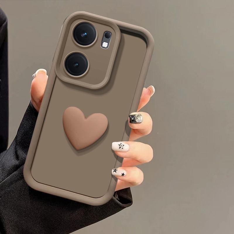 S 22 23 21 20 Cute 3d Love Heart Silicone Case For Samsung Galaxy S24 S21 S20 S23 Fe Ultra Plus 5g Women Matte Back Cover S20fe