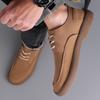 Men Lace Up Fashion Genuine Leather Board Oxfords Men Shoes Flat Casual Genuine Leather Italian Luxury Brand Dress Moccasins