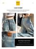 Damen Retro Wide Leg High Waist Jeans, Frühling/Herbst 2024 - Bodenlang Gerader Schnitt mit Schlankmacheffekt