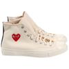 Comme Des Garçons PLAY X Converse Chuck 70 High Single Heart - Milk Unisex Sneakers Cream Red Black A08800C