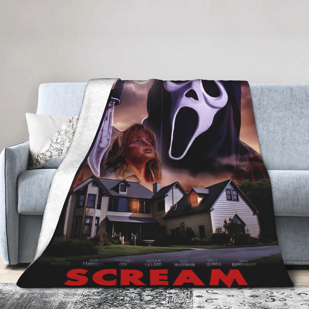 Scream Movie Horror Blanket Quality Warm Soft  Throw Blanket Winter Child Couch Bed Print Bedspread
