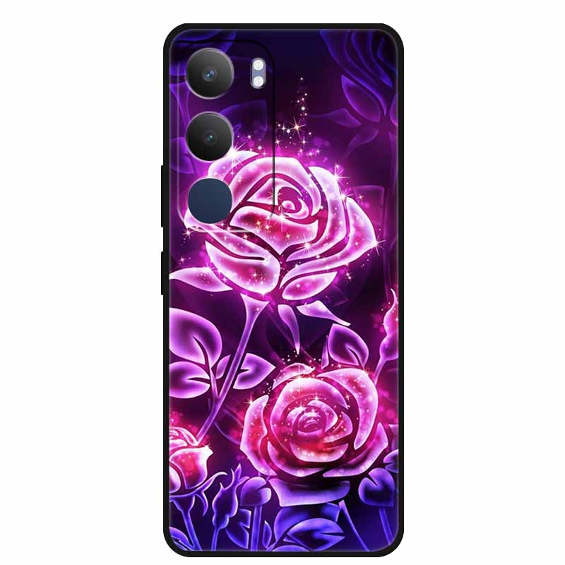 For Vivo Y29 5G Case V2420 Cartoon Wolf Tiger Soft Silicone Cover TPU Phone Case for Vivo Y29 5G Bumper Capa Shockproof Fundas