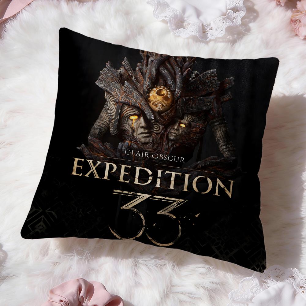 o-Obscur Expedition 33 Cushion Cover Premium Comfort Reversible Pillow Cove -Two in One Design for Any Room & Car Interior