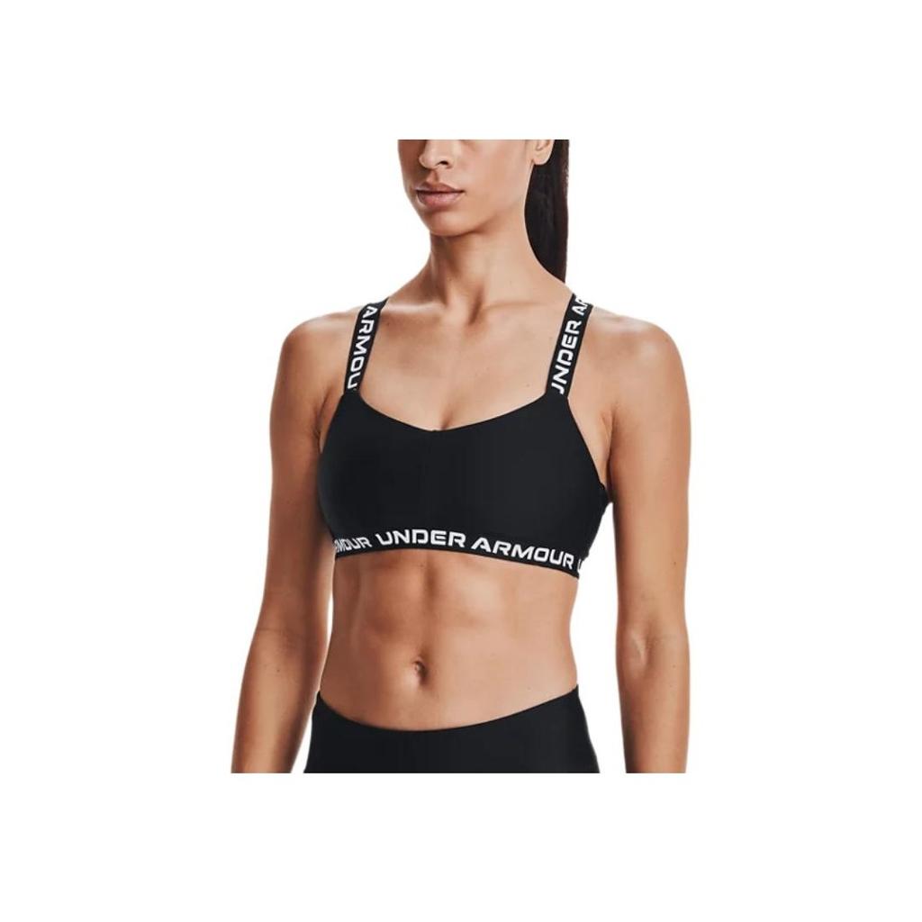 Under Armour Letter Print Breathable Sports Bra Women underwear Black 1365231-001