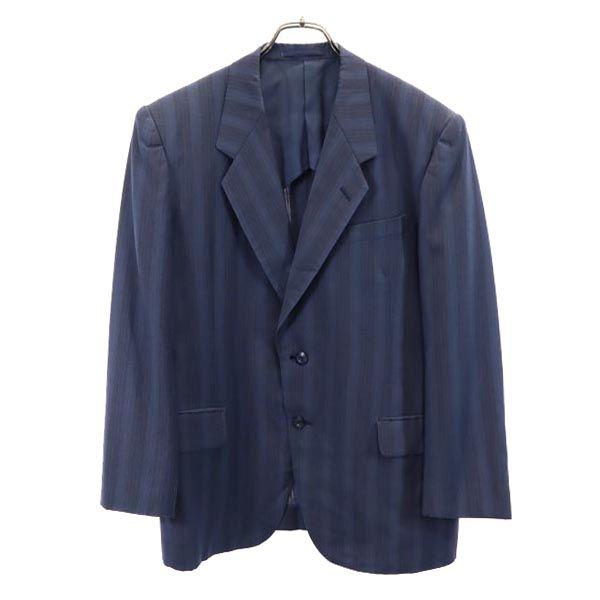 Yves Saint Laurent Striped Pattern Tailored Jacket Blue Men's Used