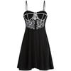 Sexy pajamas women's small breasts pure lace suspender chest pad nightdress French light luxury dress