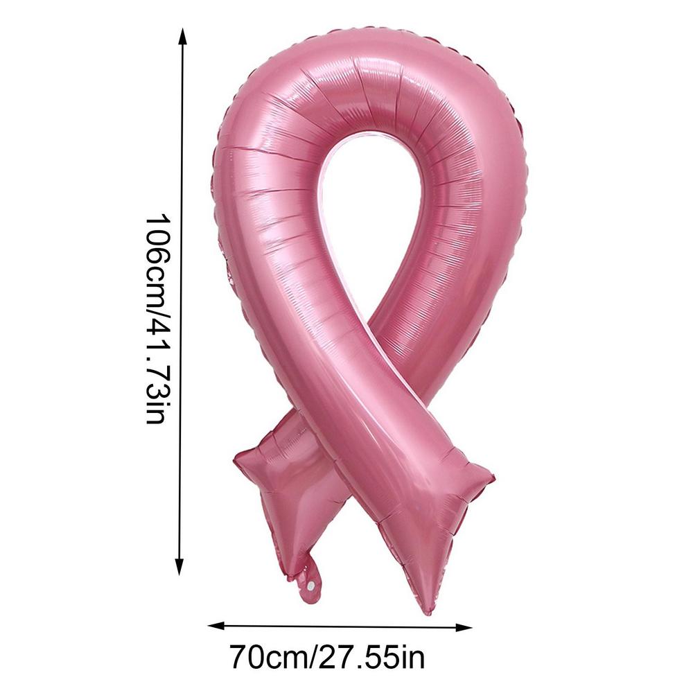 Breast Cancer Ribbon Party Favor Balloons Pink Accessories for Breast Cancer Awareness Bulk Items Breast Cancer Decorations 36inch розовый