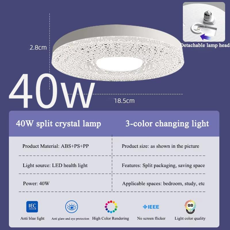 3 Color E27 Screw Bulb Led Crystal Lamp Super Bright Home Living Room Eye Protection Energy-saving Lamp Bedroom Lighting Decorate