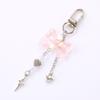 Car Keychain for Women Girls Cute Keychain Bag Charms Metal Heart Bowknot Keychain Accessories for Backpacks Wallets