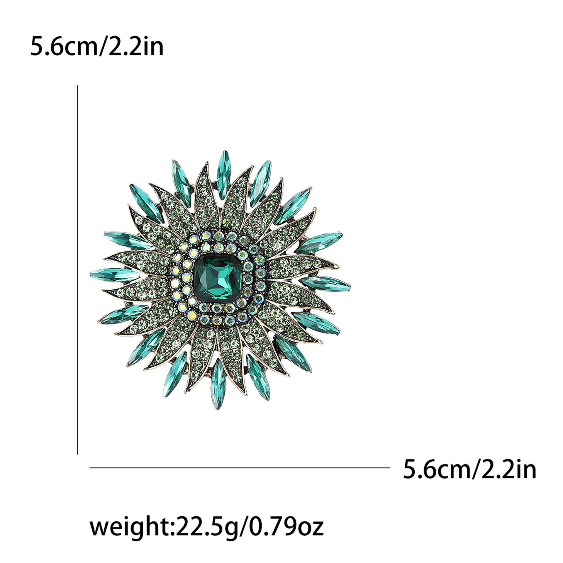 

Модний сплав зі стразами Брошка соняшник Елегантна розкішна жіноча сукня Кардиган Брошка Орнамент Шпилька