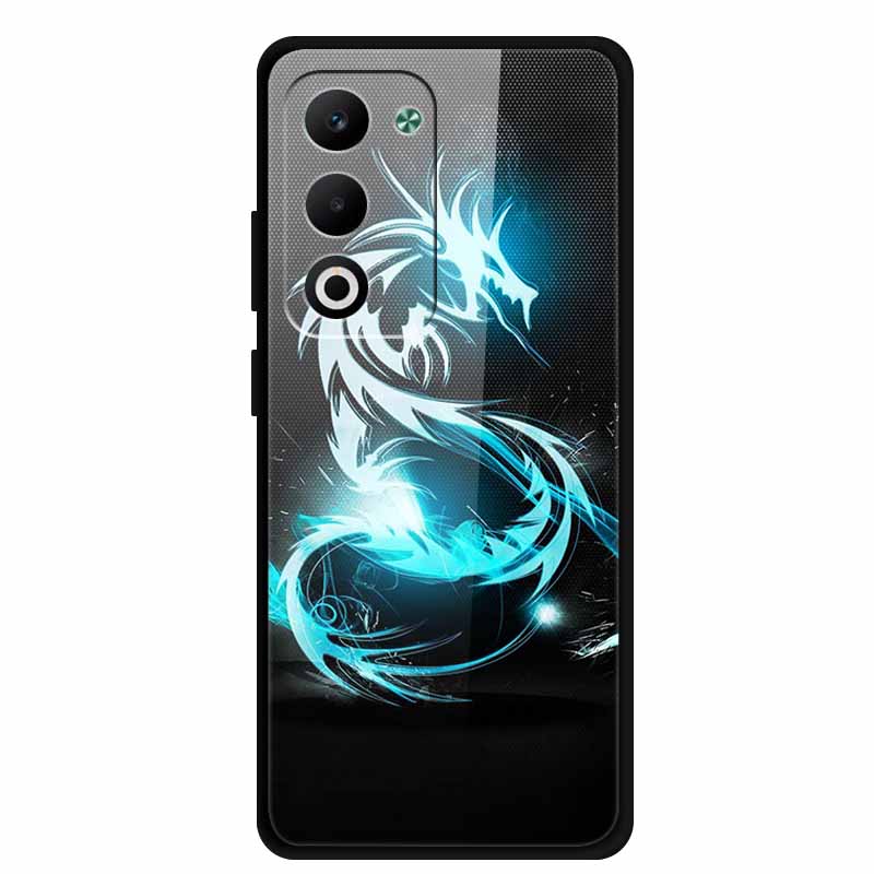 Glass Back Cover For Oppo A5 5G 2025 Phone Case 6.67" Hard Tempered Glass Case For Oppo A5i Pro 4G Case A5iPro Soft Bumper Shell