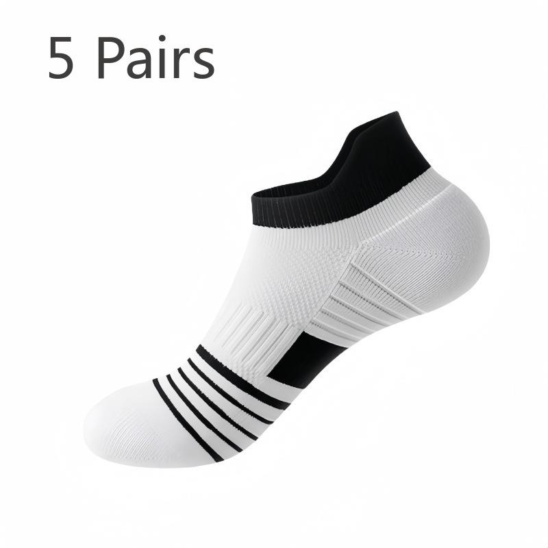 

5 Pairs of Women Deodorant Professional Running Marathon Badminton Sports Socks 5 Pairs чёрный/белый